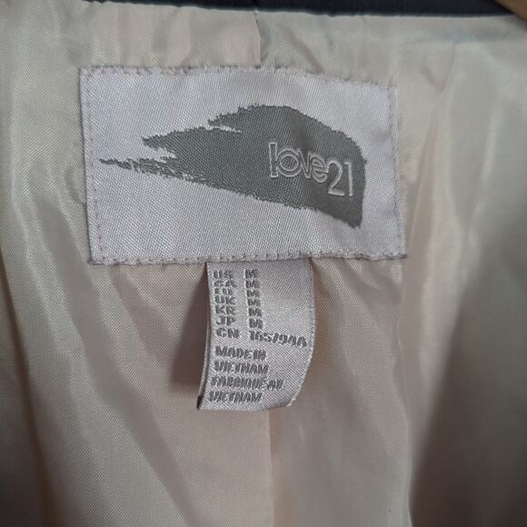 Love 21 Beige/Black Blazer Jacket size M - Picture 4 of 5